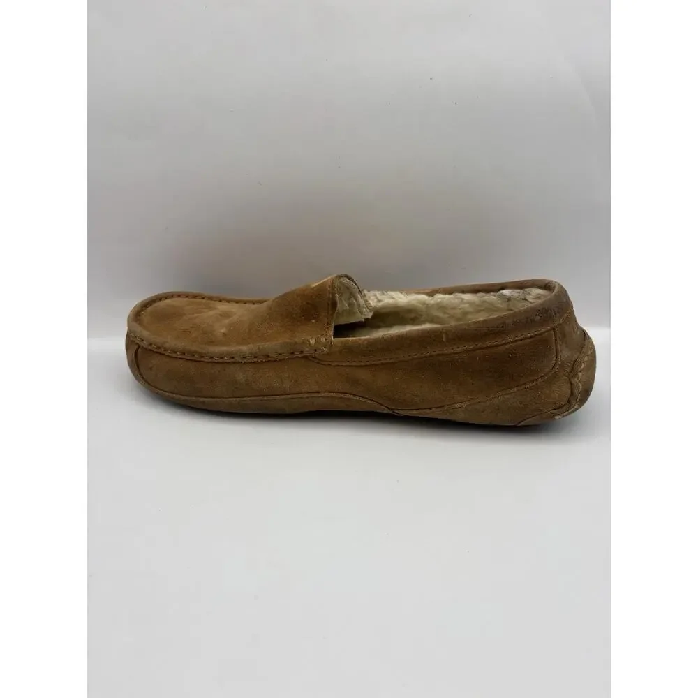 Ugg Ascot Brown Suede Slippers Men Size 10